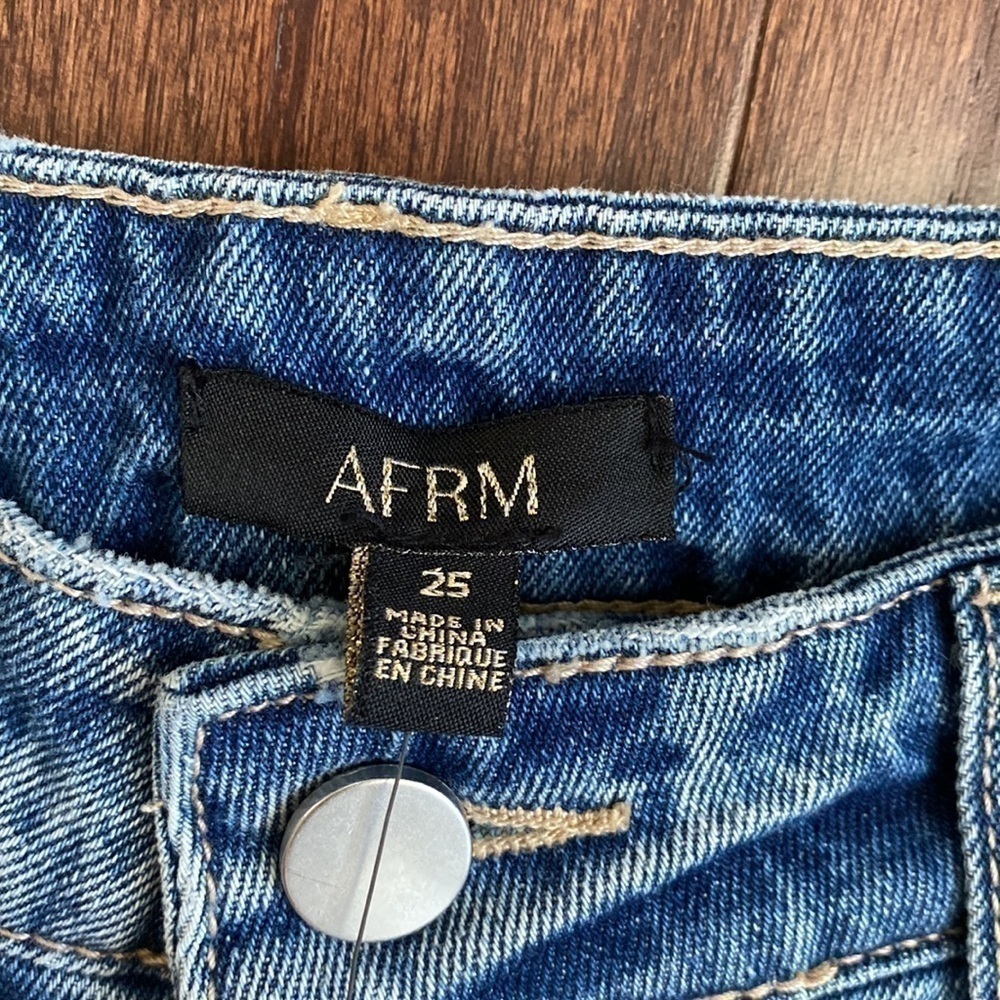 AFRM High Rise Distressed Jeans 25 - Picture 2 of 8